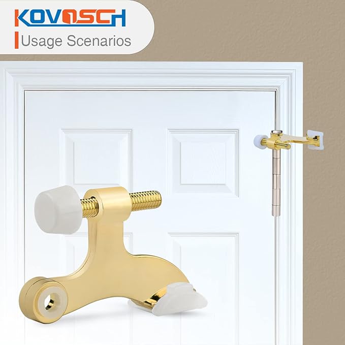 10 Pack Hinge Pin Door Stopper Bright Brass - Image 5