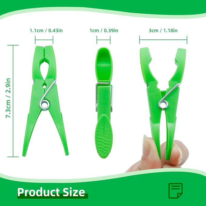 Clothes Pins, Colorful Plastic Clothespins, Heavy Duty Laundry Clothes Pins - Image 2