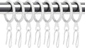 Hotop 30 Pcs Metal Curtain Rings by HOTOP