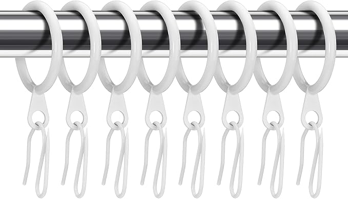 Hotop 30 Pcs Metal Curtain Rings by HOTOP