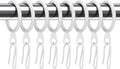 Hotop 30 Pcs Metal Curtain Rings by HOTOP