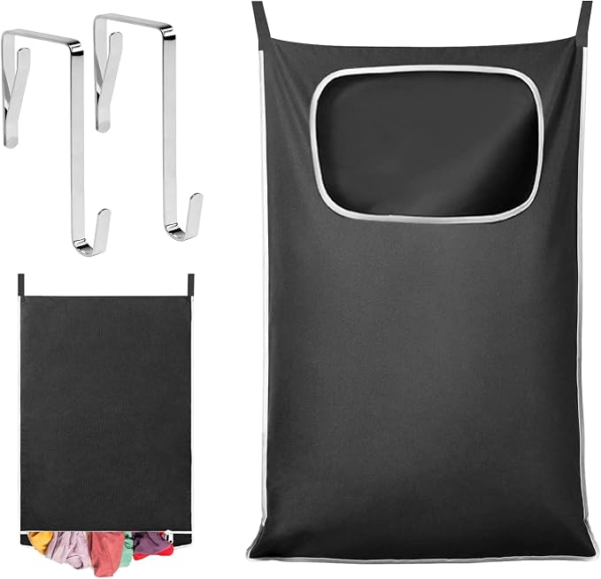 Hanging Laundry Hamper, Over the Door Laundry Storage Basket by Unknown