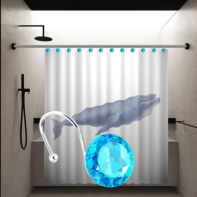 12PCS Stainless Steel Shower Curtain Hooks Rings - Image 6