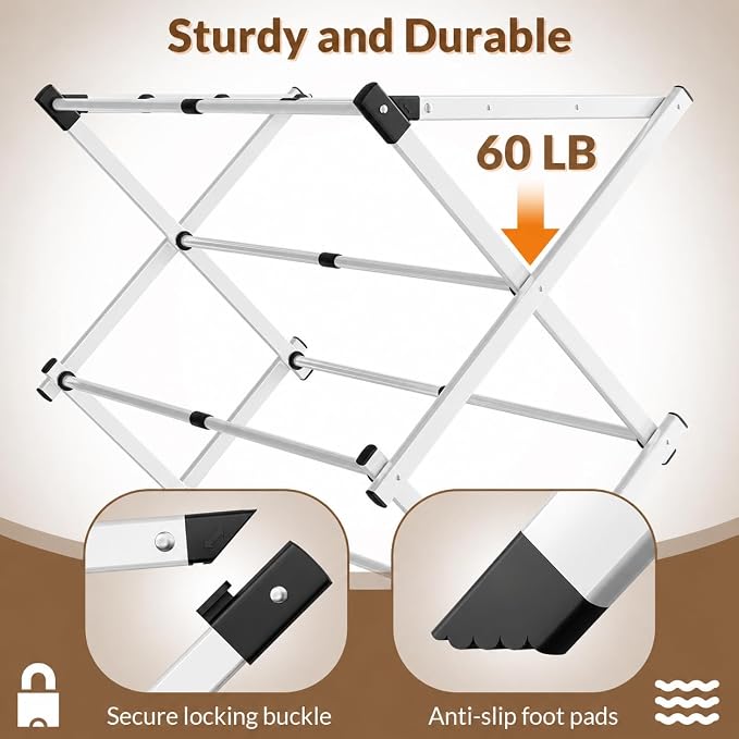 Foldable Clothes Drying Rack - Image 2