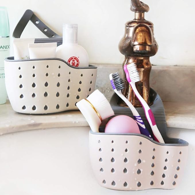 EC ELEGANTCHARM Kitchen Sink Caddy Sponge Holder Silicone Plastic Soap Holder - Image 7