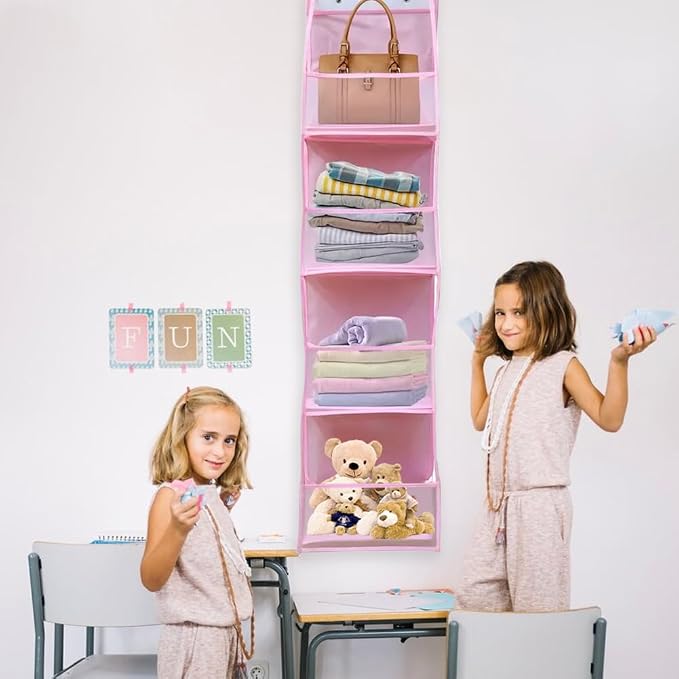 Hanging Closet Organizer, 4 Shelf Over The Door Organizer - Image 9