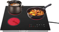 Countertop Ceramic Cooktop, 2600W 3 Burners with 9 Heating Levels, Touch Control Electric Stove with Timer & Child Safety Lock, Built-in & Portable Design for Kitchen Office RV