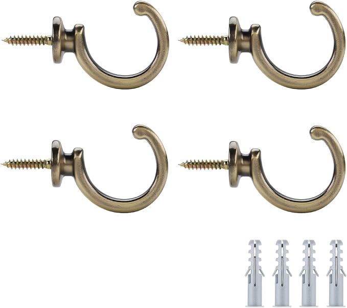 DeSS 4 Pack Curtain Holdbacks Curtain Tiebacks Hooks Wall Mounted Curtain Hooks by DeSS