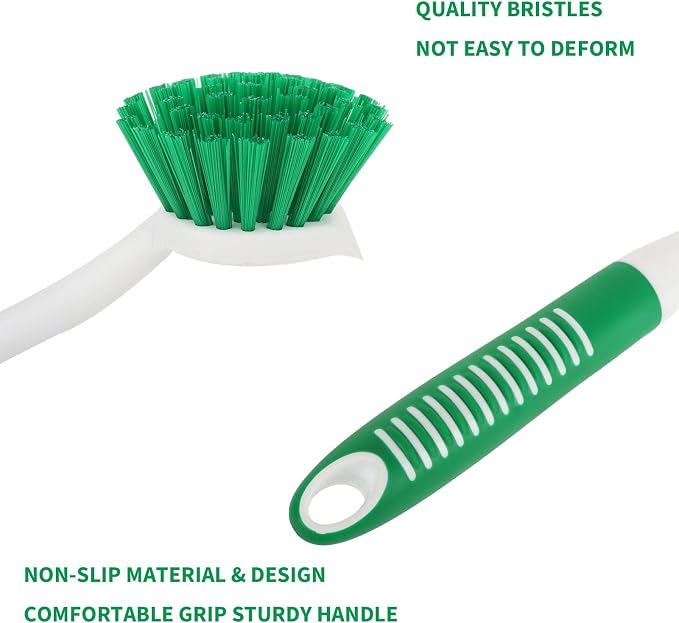 Dish Brush with Handle, 2 Pack Scrub Brushes - Image 4