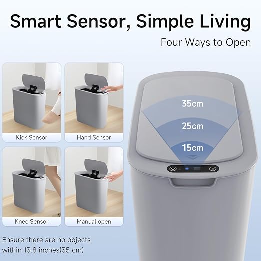 TIPGO 5 Gallon Automatic Bathroom Trash Can - Image 6