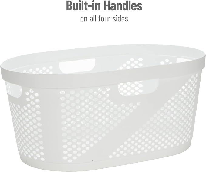 Mind Reader 40L Ventilated Laundry Baskets, Lightweight Clothes Hamper - Image 5