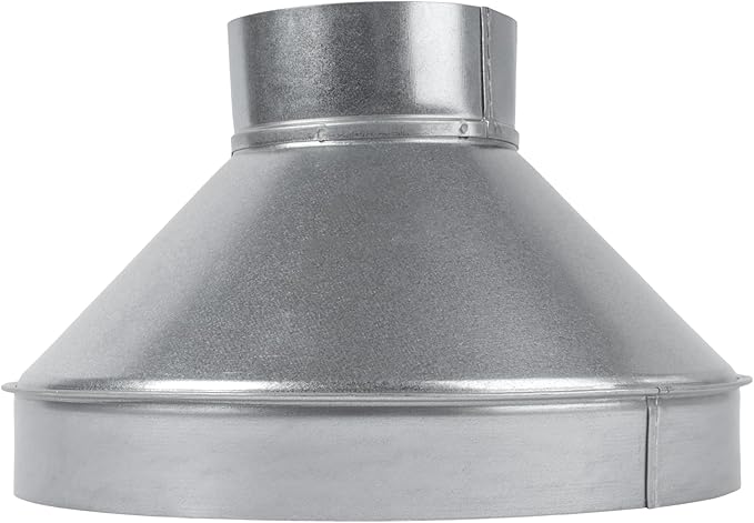 10" to 4" Inch Duct Pipe Adapter - Galvanized Steel HVAC Ducting Reducer for Ventilation - PVC Pipe, Hose Coupler - Heavy Duty Exhaust, Air Conditioner Fittings - Vent Flange Connector