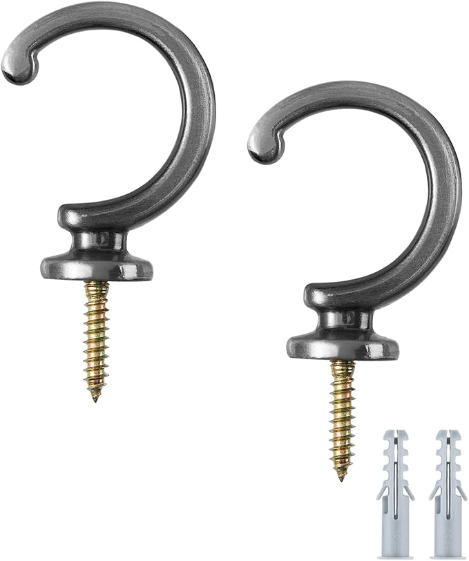 DeSS 2 Pack Curtain Holdbacks Curtain Tiebacks Hooks Wall Mounted Curtain Hooks by DeSS