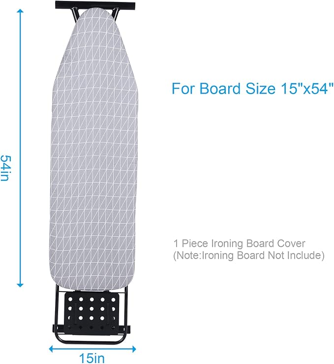 Ironing Board Cover, Full Size Scorch Resistant Padding, Elastic Edge, Heavy - Image 5