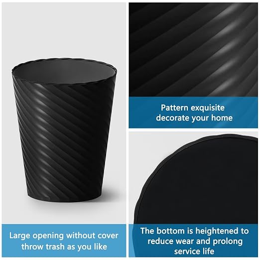 Lysam Bathroom Trash Can 3 Pack, 1.8 Gallon Small Trash Can - Image 4
