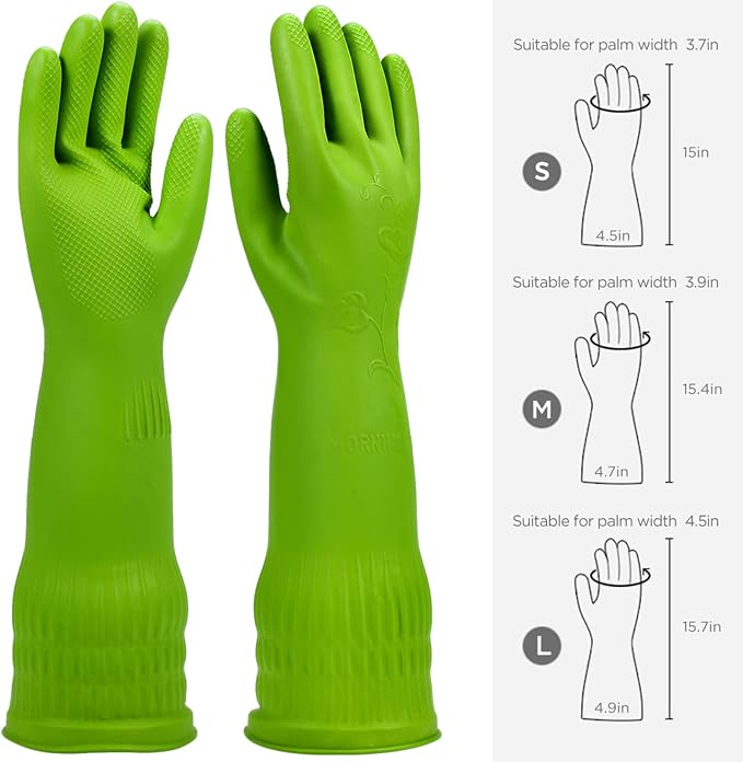 Rubber dishwashing gloves 3 or 6 Pairs - Image 6