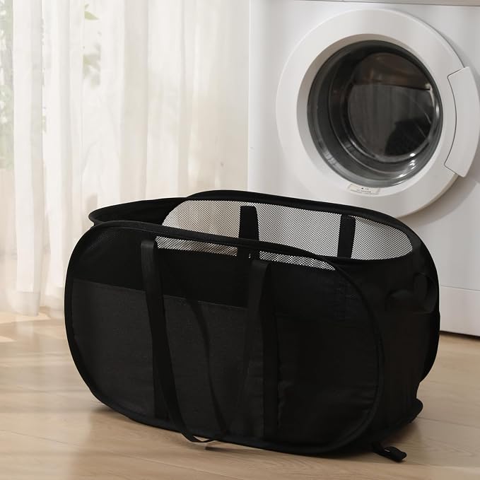 2 Pcs Collapsible Laundry Baskets, Tear Proof Pop Up Laundry Hamper - Image 7