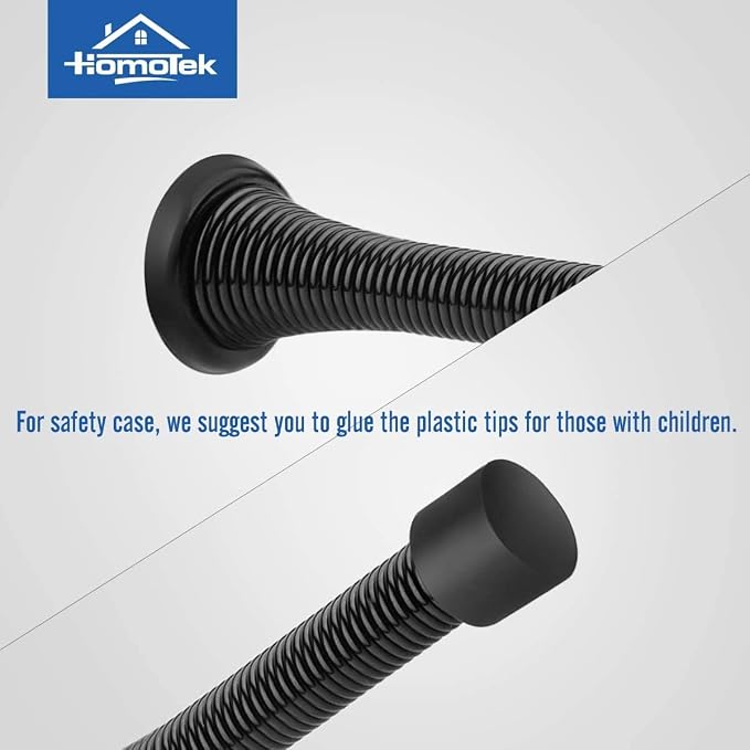 HOMOTEK 20 Pack Black Spring Door Stops, 3-1/8" Heavy Duty Door Stop - Image 5