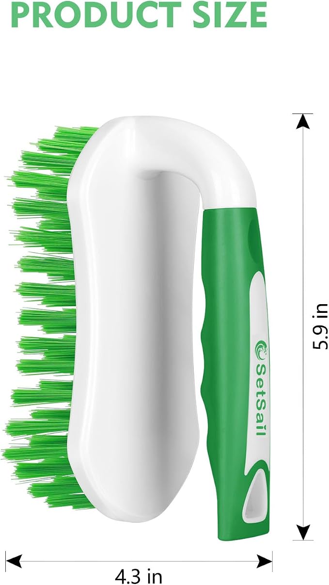 SetSail Scrub Brush, Stiff Bristle Cleaning Scrubber, 2 Pack | Durable Bristles - Image 2