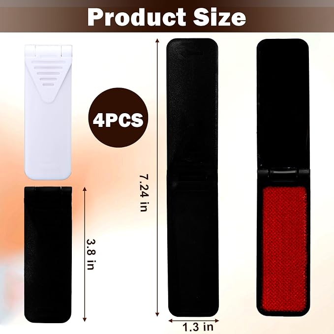 6 Pcs Foldable Lint Brush for Clothes, Portable Lint Remover Brush, Reusable - Image 2