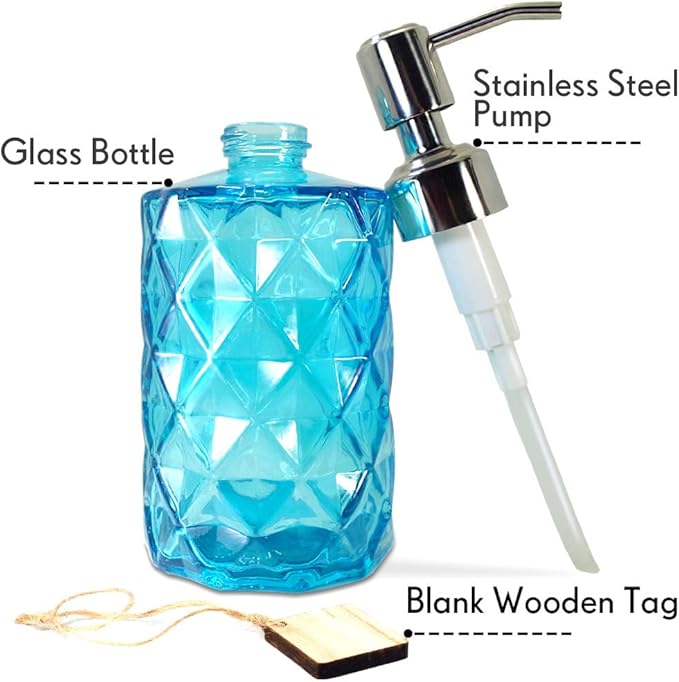 JASAI 12 Oz Diamond Design Soap Dispenser - Image 2