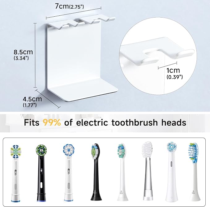 Electric Toothbrush Head Holder, Oukimly Toothbrush Holder Wall Mounted or - Image 7