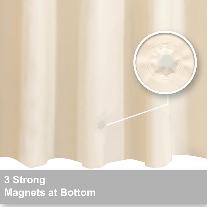 Barossa Design Beige Shower Curtain Liner - Image 3