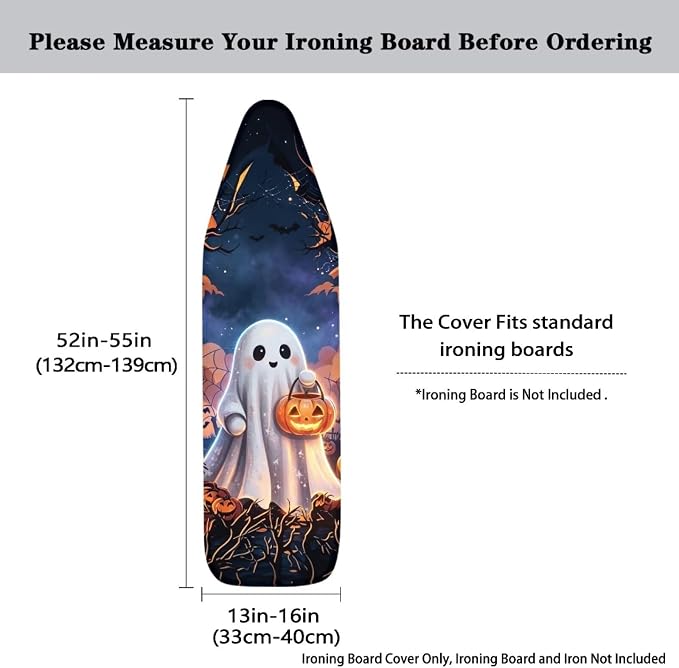 Halloween Cover for Ironing Board 15x54 Inch Ghost Pumpkin Iron Board Cover - Image 5