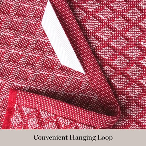 Martha Stewart Honeycomb Chambray Textured Kitchen Towel 4-Pack Set, 100% Cotton - Image 4
