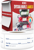 MESS Dissolvable Food Labels, 1x3, 200/Roll - Dissolves in 30 Seconds or Less - Removable Pantry, Meal Prep & Food Storage Labels – Canning & Freezer Use