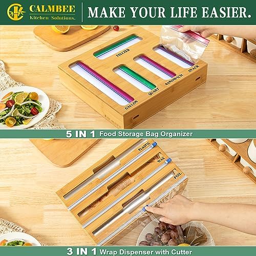 Calmbee 9 in 1 Bamboo Storage Bag Organizer - Image 5