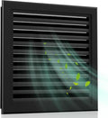 10" X 10" Gable Vent Aluminum Gable Vents for Houses Attic Vent Shed Vents Cover Exterior with Screen Mesh Alloy Wall Vent Ventilation for Home Garage Attic Ceiling - Vent Opening: 8" x 8" Black