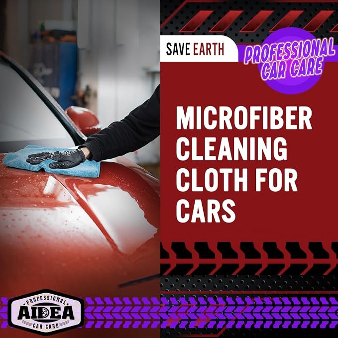 AIDEA Microfiber Cleaning Cloth Blue 20PK, Cleaning Rags 12×12" | Microfiber - Image 4