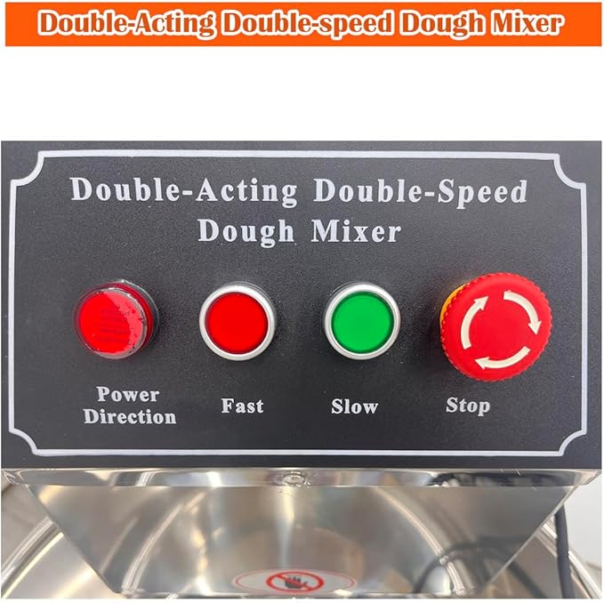 Commercial Stand Dough Mixer 50Qt Stand Spiral Mixer Dual Rotating Dough Kneading Machine Dough Pizza Food Mixer with Double Speeds for Restaurant Bakeries Pizzeria 110V 2200W