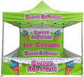 Custom Canopy Pop Up Tent 10x10 with Logo, Personalized Pop Up Canopy for Tradeshow, Customized Canopy Advertising Outdoor Tent (top Canopy +one Full Wall, Three Small Side Wall + 13 kg Frame)