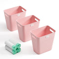 JOYMOOP Slim Trash Can 3-Pack, 2.2 Gallon Plastic Wastebasket by JOYMOOP