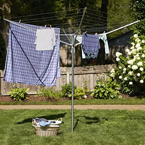Household Essentials Collapsible Umbrella Clothesline Outdoor Dryer in Aluminum - Image 7