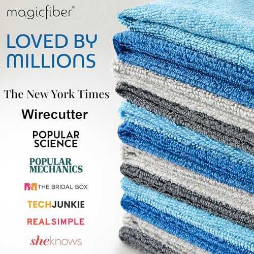 MagicFiber Microfiber Cleaning Cloth, Rags & Dish Towels, Large 13x11 - Image 2