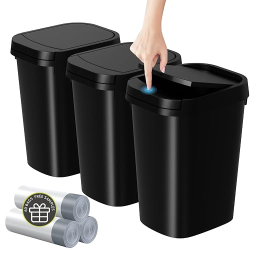 KSSKSS 3 Pack Bathroom Small Trash Can by ksskss