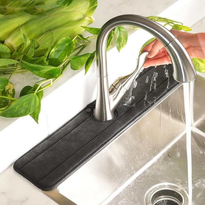 Ternal Original SINKMAT 24in XL Faucet Splash Guard Extra Long Microfiber Sink - Image 4