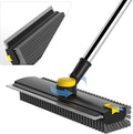 Floor Scrub Brush with Long Handle, 3 in 1 Scrape and Heavy-Duty Stiff Bristle by DOLPLEAP