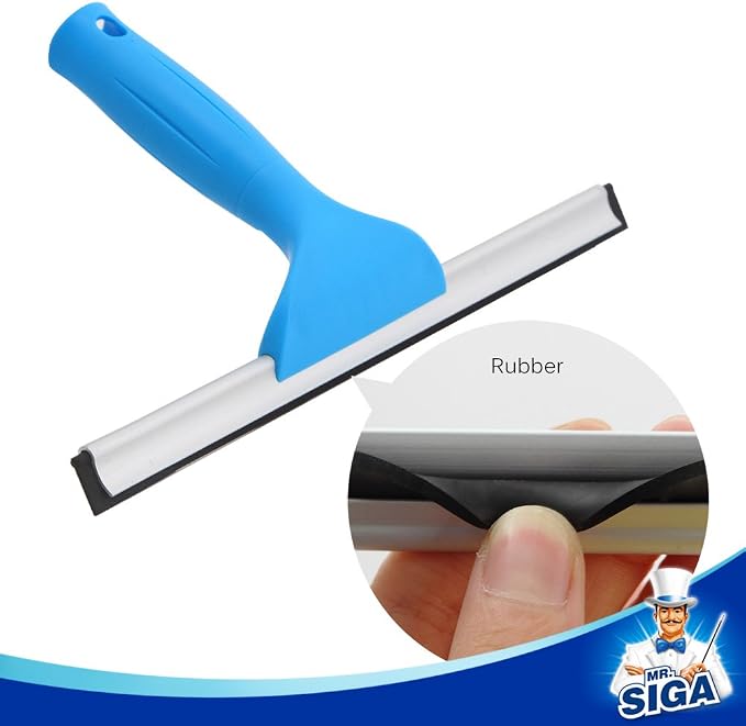 MR.SIGA Professional Window Squeegee & Microfiber Window Scrubber, 10 inch - Image 4