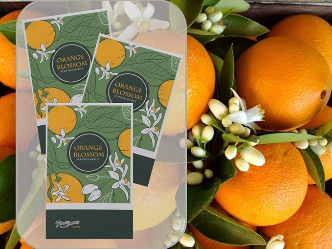 Orange Blossom Scented Sachets Pack of 6, Spring and Summer - Image 4