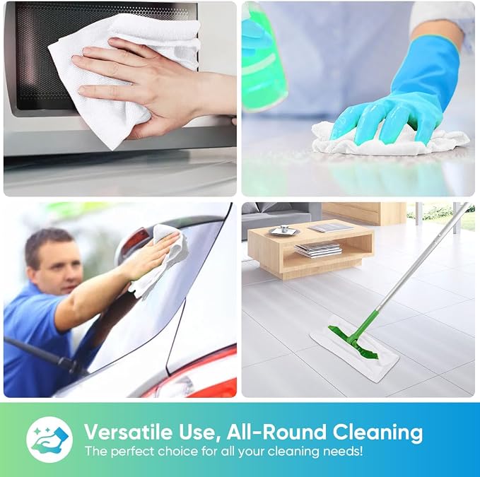 HOMEXCEL White Microfiber Cleaning Cloth 10 PK, Towels - Image 5