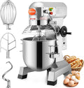 Happybuy 30Qt Commercial Food Mixer with Timing Function， Commercial Mixer 1250W Stainless Steel Bowl Heavy Duty Electric Food Mixer Commercial with 3 Speeds Adjustable, Perfect for Bakery Pizzeria