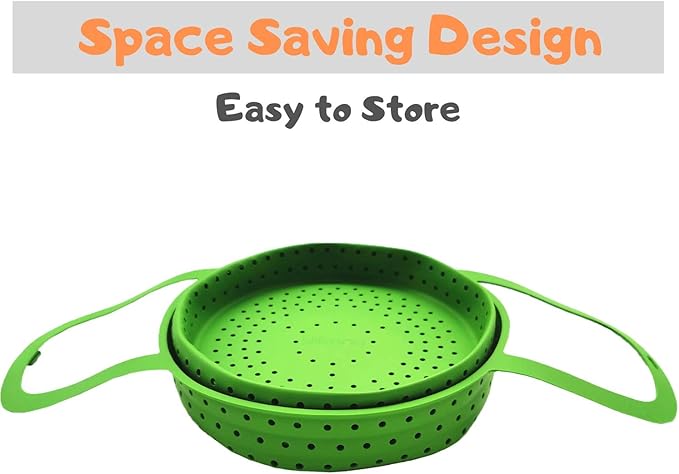 Silicone Steamer Basket | Foldable, Space-Saving | Fits 6,8 Qt Instant Pot and Similar-Sized Pressure Cookers Accessories