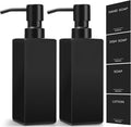 GMISUN Black Soap Dispenser Bathroom, Glass Hand Soap Dispenser by GMISUN