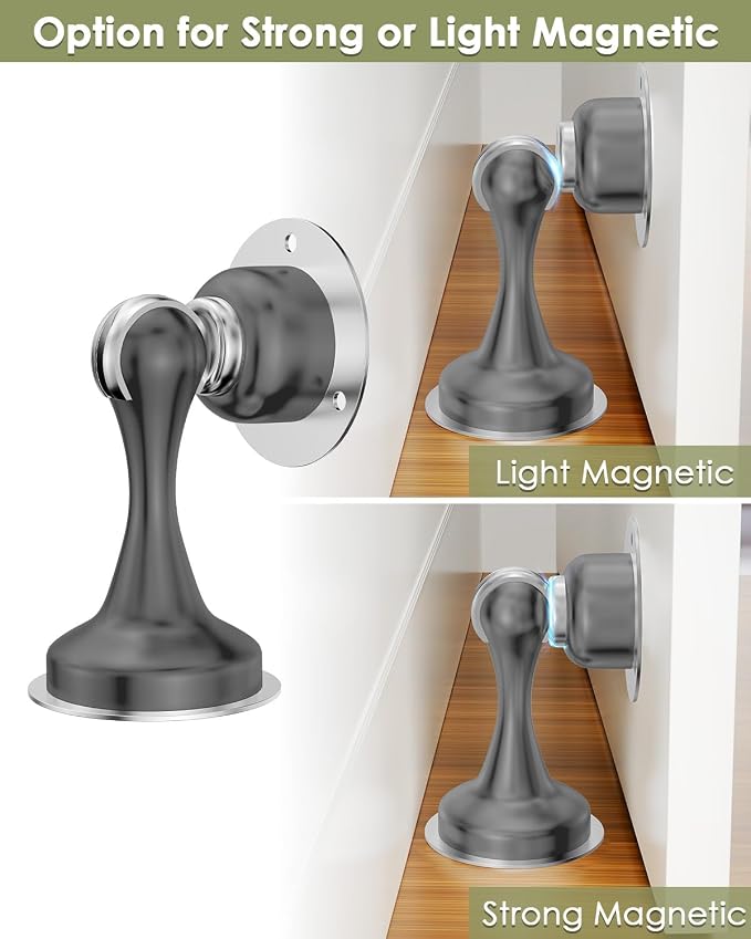 Door Stoppers Magnetic Door Catch, Stainless Steel Magnetic Door Stop 2 Pack - Image 7