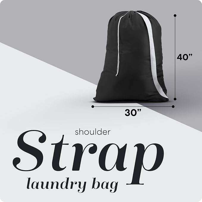Handy Laundry Bag with Shoulder Strap 30"x40", Extra Large - Image 2