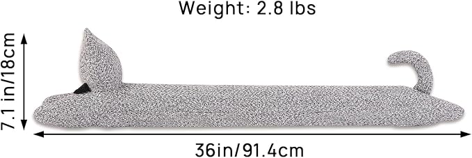 36 Inch 3LB Heavy Duty Under Door Draft Stopper, Decorative Soundproof Door - Image 2